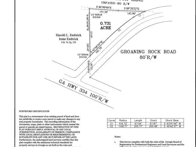 Land for sale in Commerce, Georgia