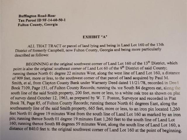 Land for sale in Union City, Georgia
