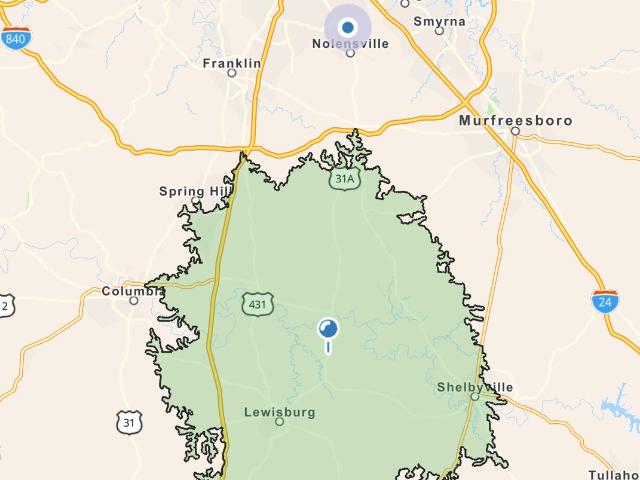 Land for sale in Lewisburg, Middle Tennessee