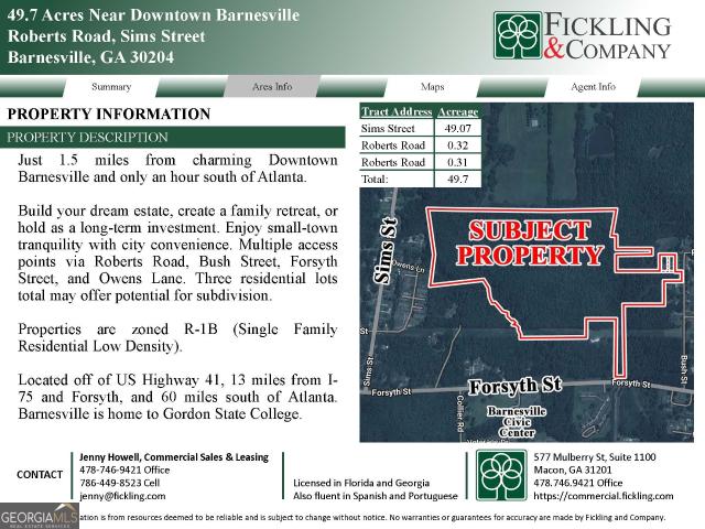Land for sale in Barnesville, Georgia