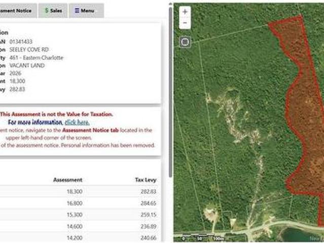 Land for sale in Charlotte, New Brunswick