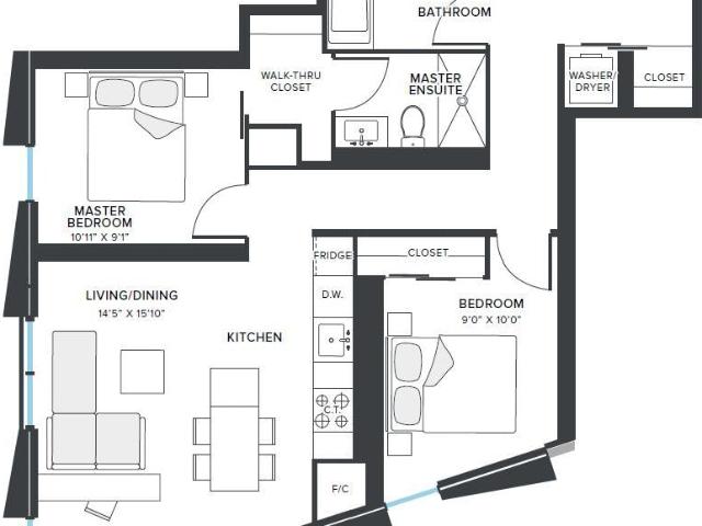 Condo for rent in Toronto, Golden Horseshoe