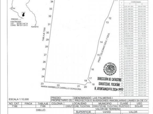 Terreno en venta en Oxkutzcab, Yucatán