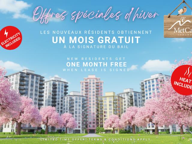 Apartment for rent in St. Leonard's, Quebec