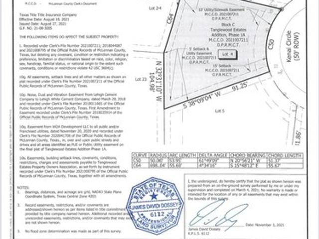 Land for sale in Woodway, Texas