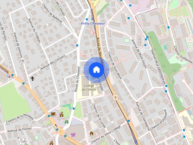 Studio mieten in Prilly, District de l'Ouest lausannois