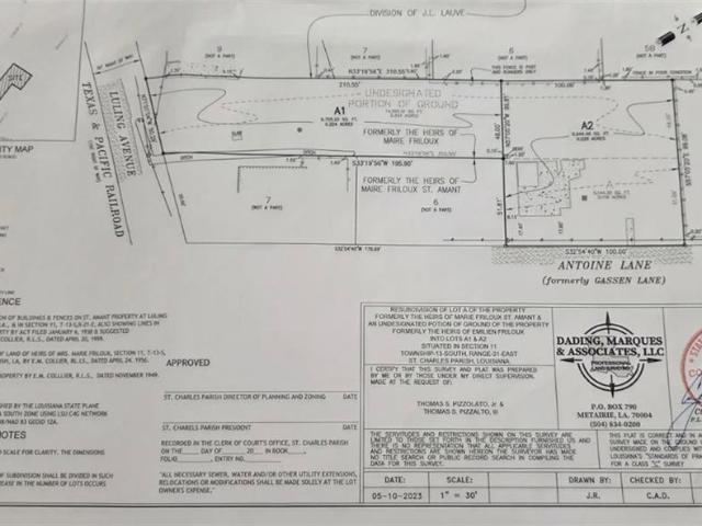 Land for sale in Ama, Louisiana