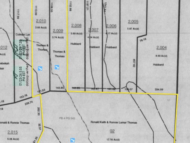 Land for sale in Muscadine, Alabama