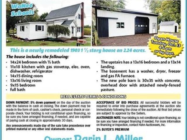 House for sale in Milford, Kosciusko County