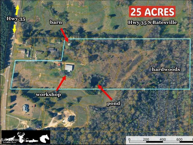 Land for sale in Batesville, Mississippi