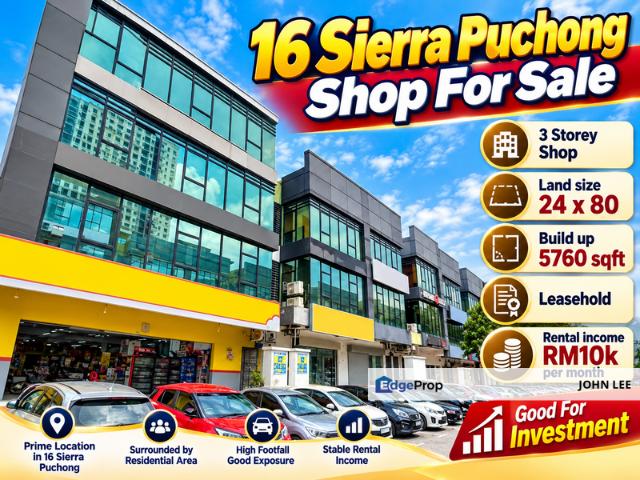 Shop for sale in Puchong, Majlis Bandaraya Subang Jaya
