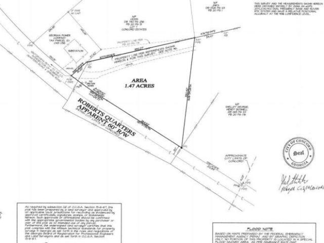 Land for sale in Concord, Georgia