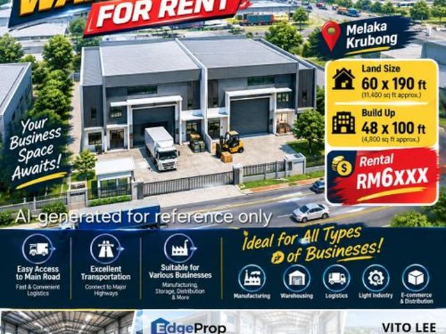 Warehouse for rent in Krubong