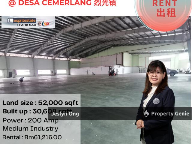 Warehouse for rent in Pasir Gudang, Johor