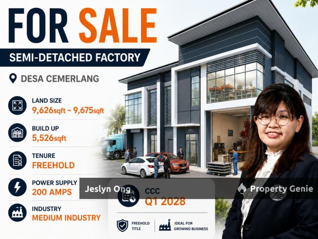 Warehouse for sale in Plentong, Johor