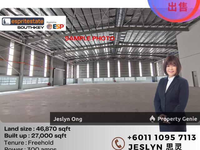 Warehouse for sale in Seelong, Johor