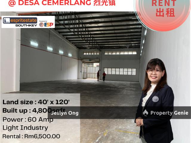 Warehouse for rent in Johor