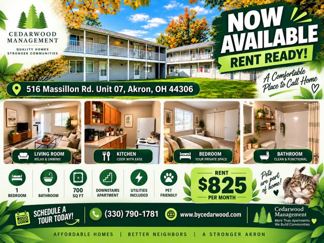 Apartment for rent in Akron, Summit County