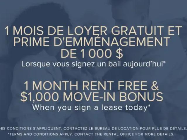 Apartment for rent in St. Leonard's, Quebec