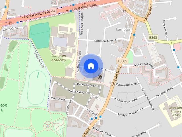 Apartment for rent in Lampton, Greater London