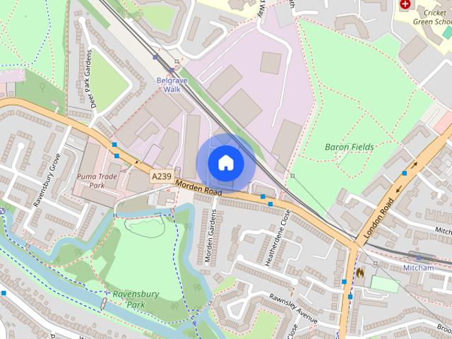 Studio for rent in London Borough of Merton, Greater London