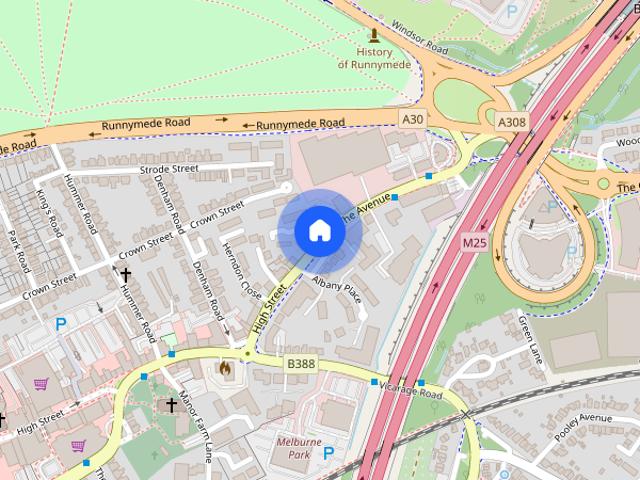 Apartment for rent in Row Town, Surrey