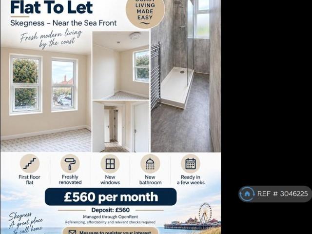 Flat for rent in Skegness, East Lindsey