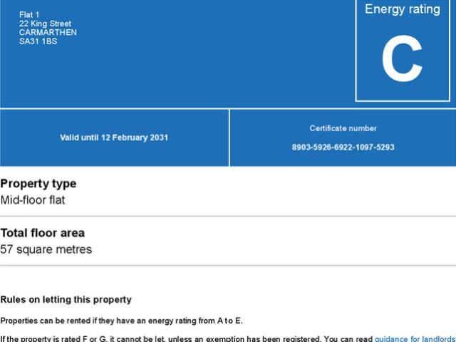 Apartment for rent in Carmarthen, Wales