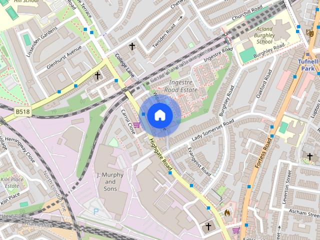 Apartment for rent in Maitland Park, Greater London