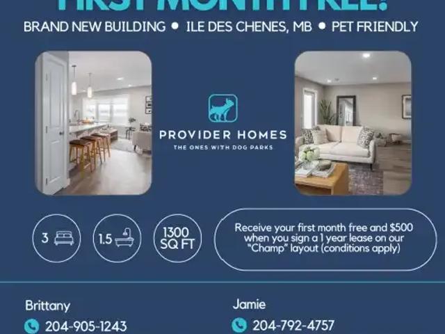 Townhouse for rent in Ritchot, Manitoba