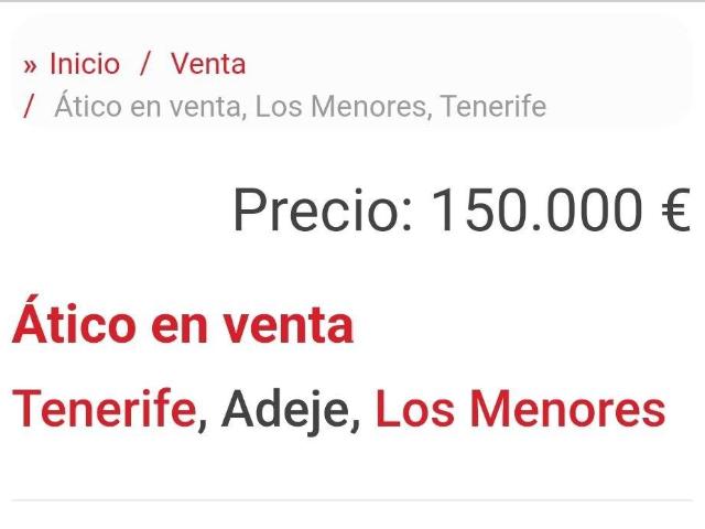 Ático en venta en Los Menores, Adeje