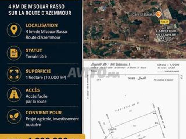Propriété vente à pachalik d'El Jadida ⵍⵊⴰⴷⵉⴷⴰ الجديدة, Province d'El Jadida إقليم الجديدة