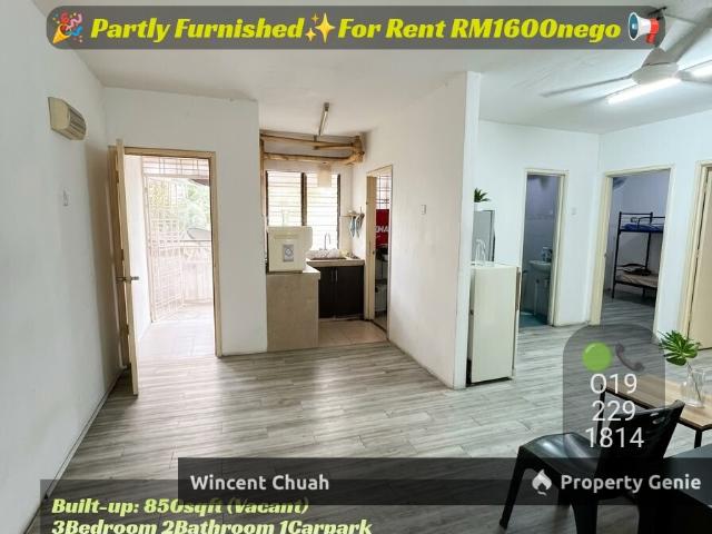 Apartment for rent in Taman Sri Rampai, Kuala Lumpur