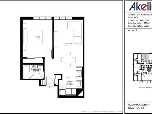Apartment for rent in St. Leonard's, Quebec