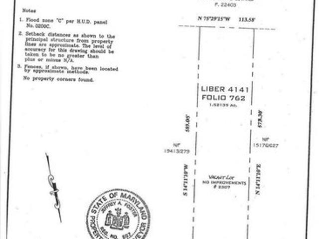 Land for sale in Spencerville, Maryland