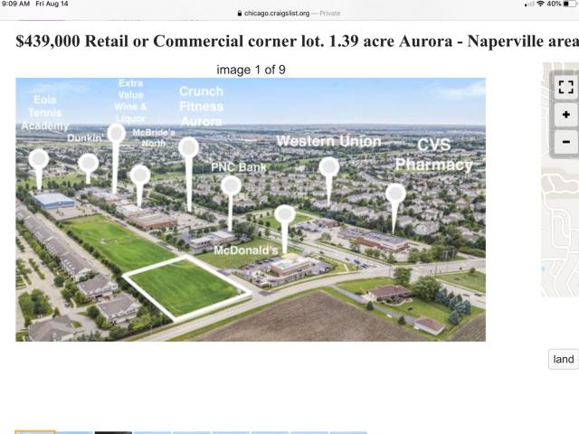 Land for sale in Aurora, Illinois