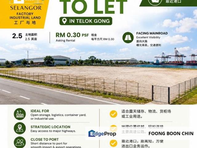 Warehouse for rent in Port Klang, Selangor