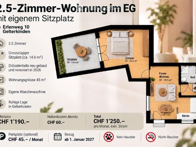 Apartment mieten in Gelterkinden, Bezirk Sissach
