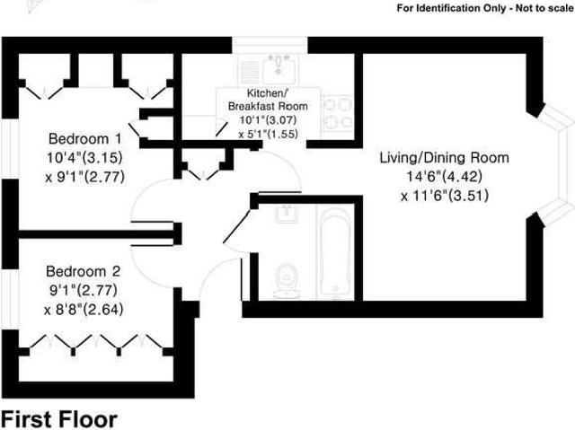Flat for sale in Row Town, Surrey