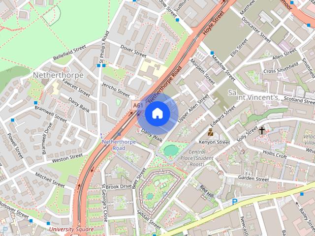 Apartment for rent in Saint Vincent's, Netherthorpe