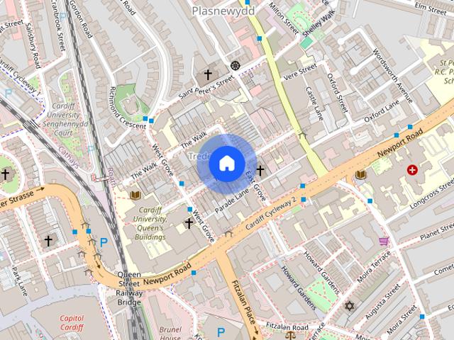 Apartment for rent in Plasnewydd, Falcon Lodge