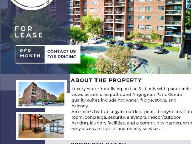 Apartment for rent in St. Leonard's, Quebec