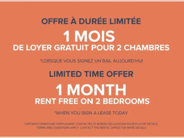 Apartment for rent in St. Leonard's, Quebec
