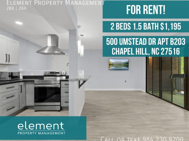 Townhouse for rent in Chapel Hill, North Carolina