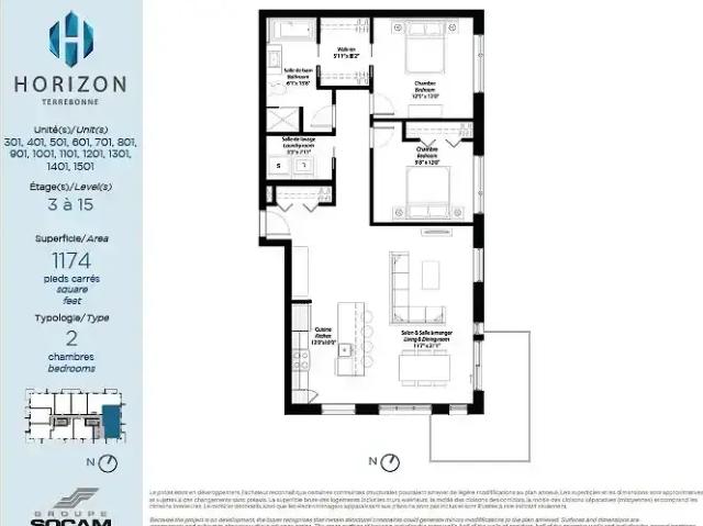 Condo for rent in Les Moulins, Quebec