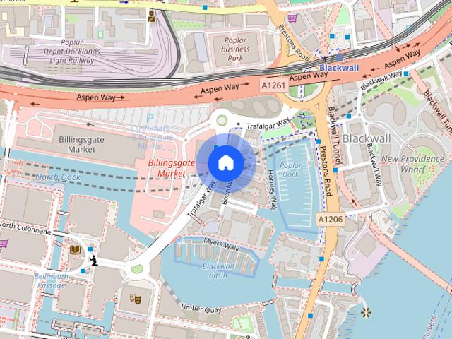 Apartment for rent in Boardwalk Place, Greater London