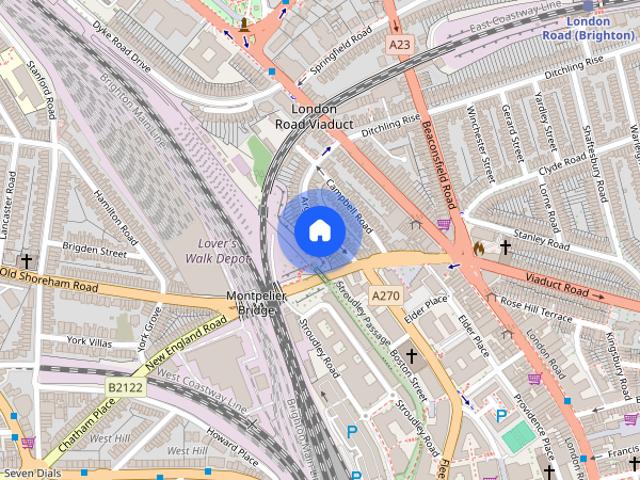 Townhouse for rent in Round Hill, Brighton & Hove