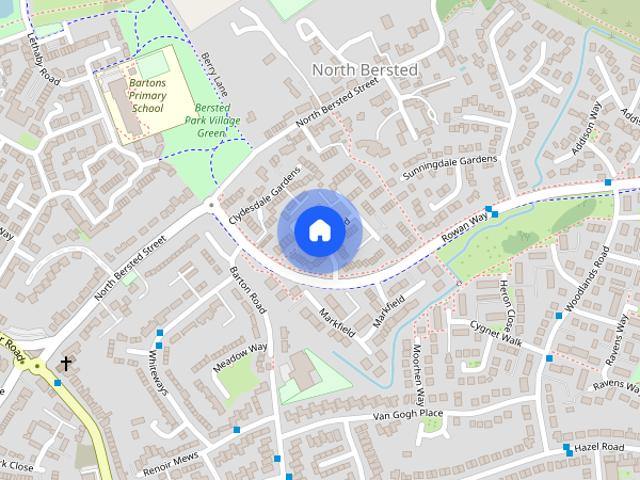 Townhouse for rent in Bersted, Clapham