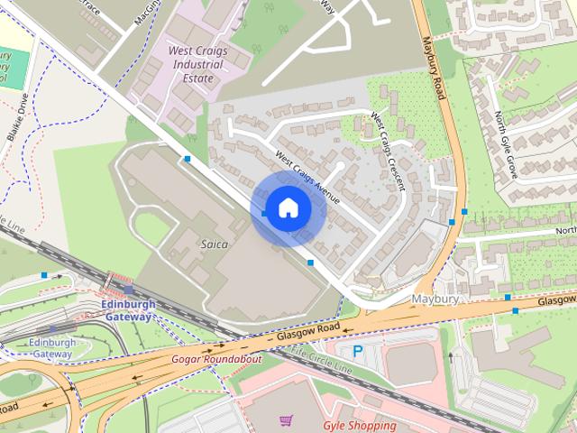 Townhouse for rent in Maybury, Scotland