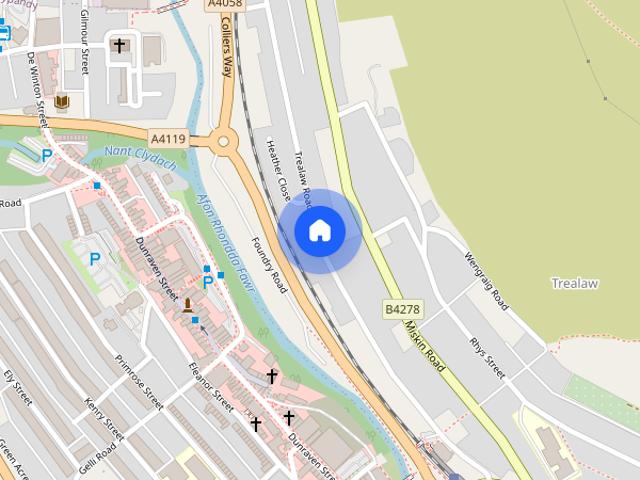 Townhouse for rent in Penygraig, Wales
